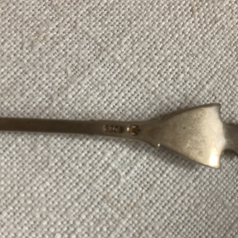 830 silver souvenir spoon enameled flag of Norway - Picture 3 of 3